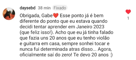 Depoimento de Dayse sobre o Musicamente